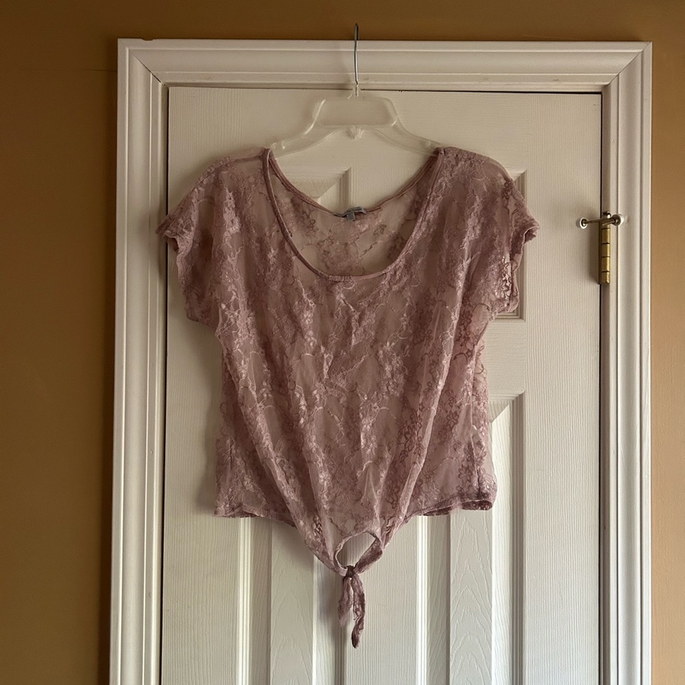 Lace Pink Top